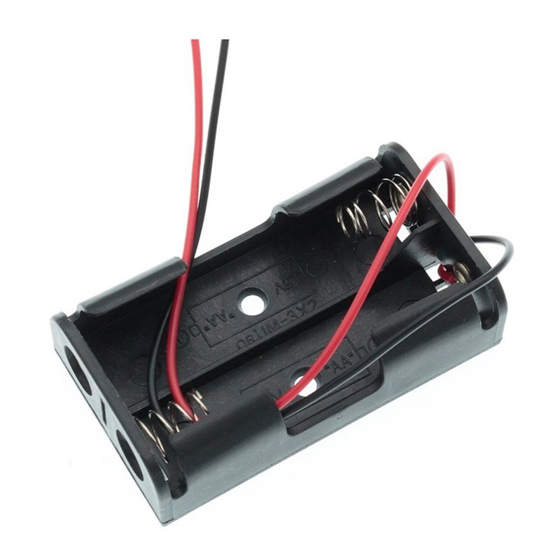 Diy Electronics Holder - AAAEL-100Pcs Caja para 2 pilas AA