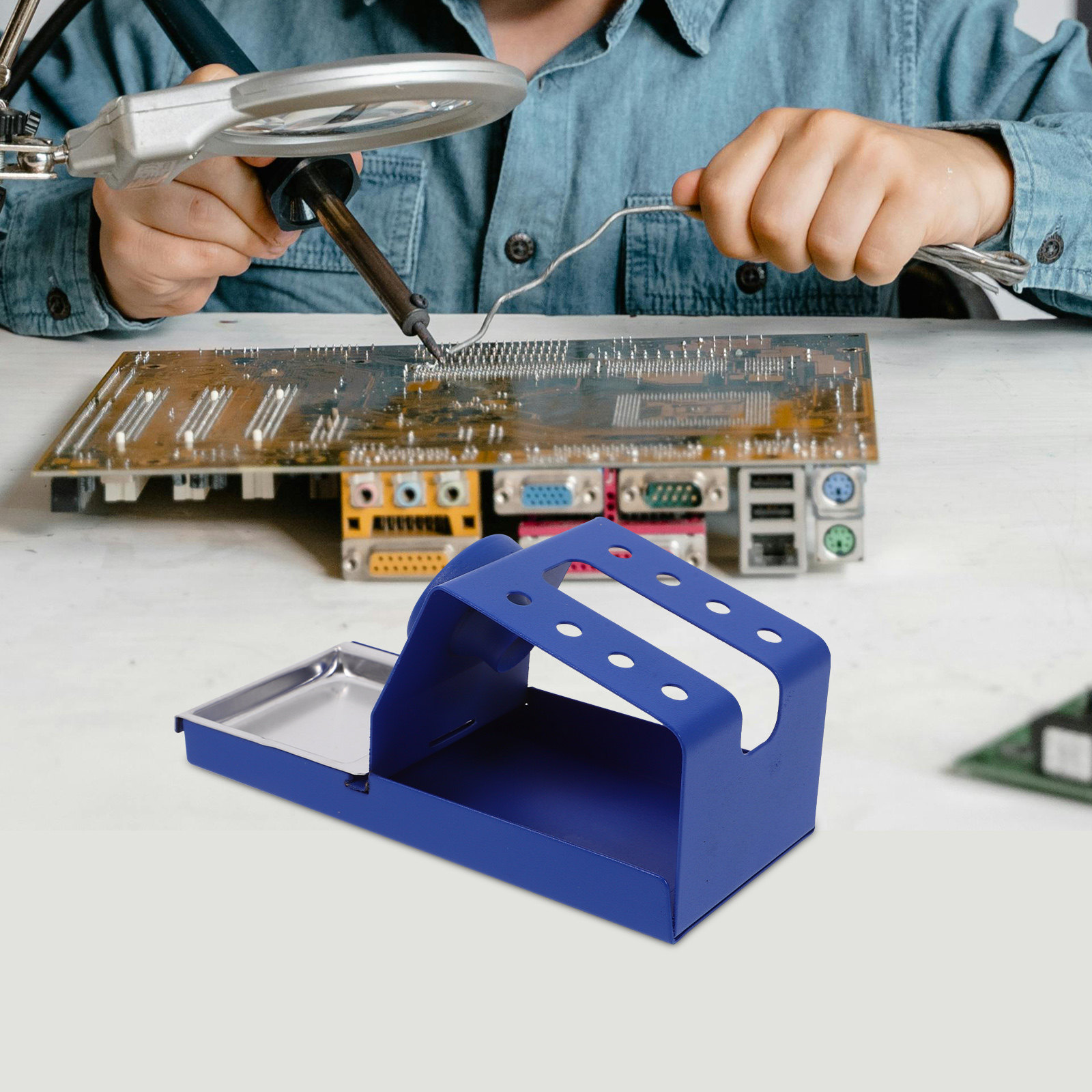 Soporte metálico para soldador - Diy Electronics Workstation reseña y precio