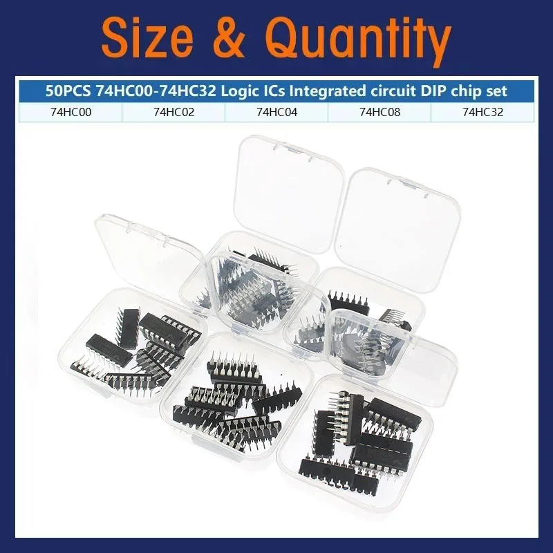 50 Uds 74HC/74LS Kit surtido I - Diy Electronics Com reseña y precio