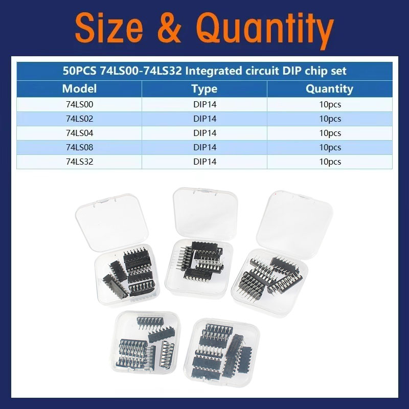 50 Uds 74HC/74LS Kit surtido I - Diy Electronics Com reseña y precio
