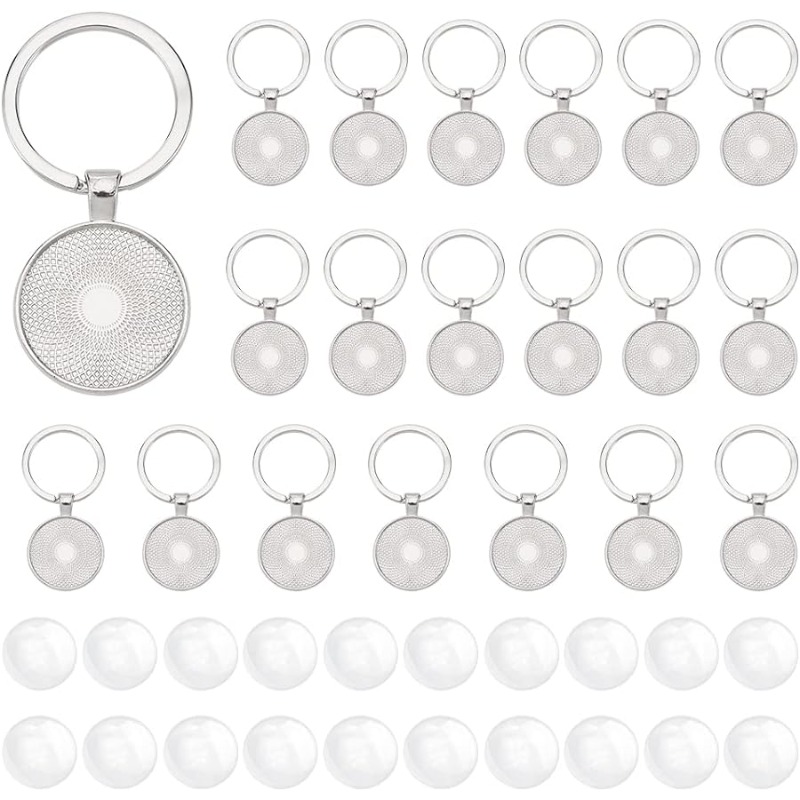20 piezas llavero cabujón ajus - Diy Electronics Websites reseña y precio