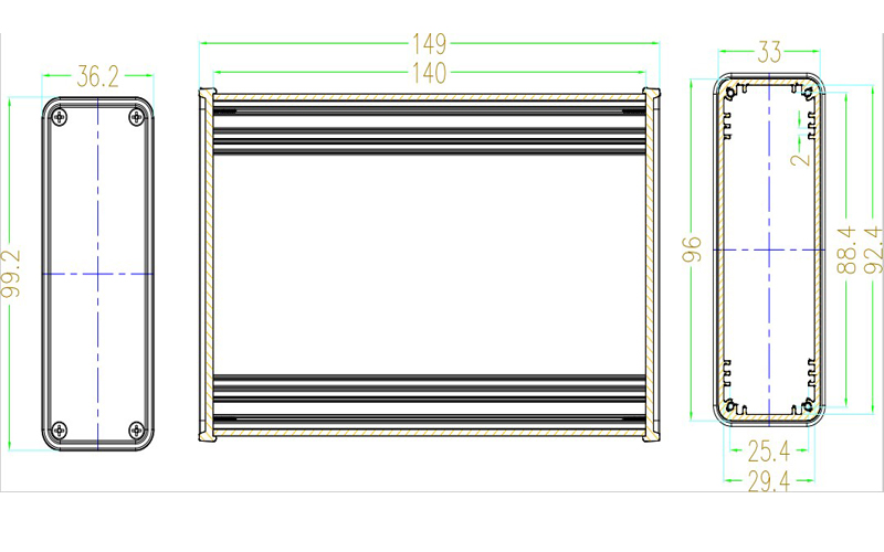 Caja de Aluminio para Electrón - Diy Electronics Websites reseña y precio